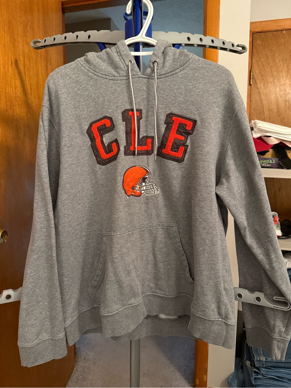 Fanatics Gray Pullover Hoodie with Logo Print